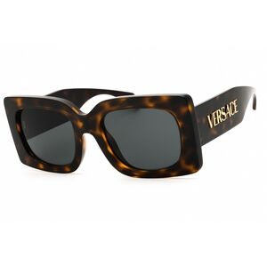 NWT Versace VE4496U Havana Rectangle 54mm Sunglasses